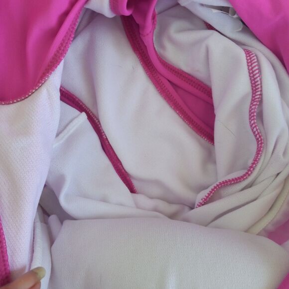 Jantzen Size 6 One Shoulder Skirted One Piece Swimsuit-Metal Details-Lined-Pads - Picture 10 of 12